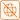 Icon für kein Internet – durchgestrichene Weltkugel in Orange